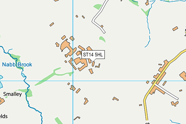 ST14 5HL map - OS VectorMap District (Ordnance Survey)