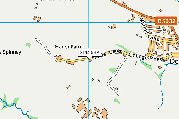 ST14 5HP map - OS VectorMap District (Ordnance Survey)