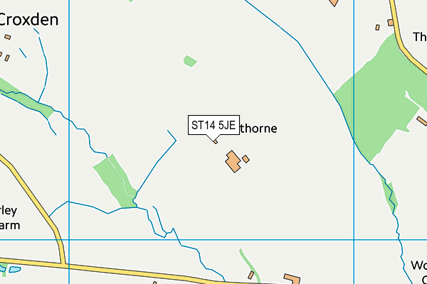 ST14 5JE map - OS VectorMap District (Ordnance Survey)