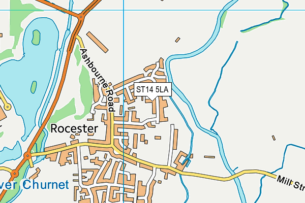 ST14 5LA map - OS VectorMap District (Ordnance Survey)