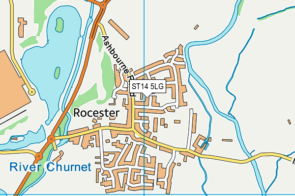 ST14 5LG map - OS VectorMap District (Ordnance Survey)