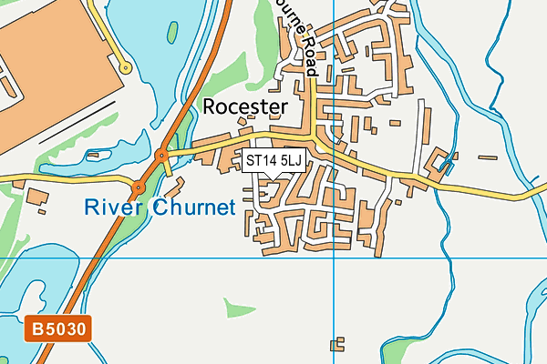 ST14 5LJ map - OS VectorMap District (Ordnance Survey)