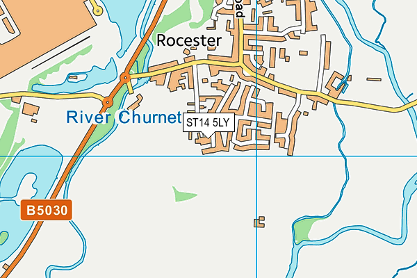 ST14 5LY map - OS VectorMap District (Ordnance Survey)