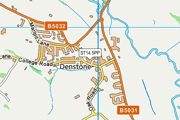 ST14 5PP map - OS VectorMap District (Ordnance Survey)