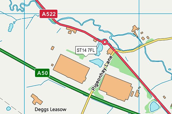 ST14 7FL map - OS VectorMap District (Ordnance Survey)