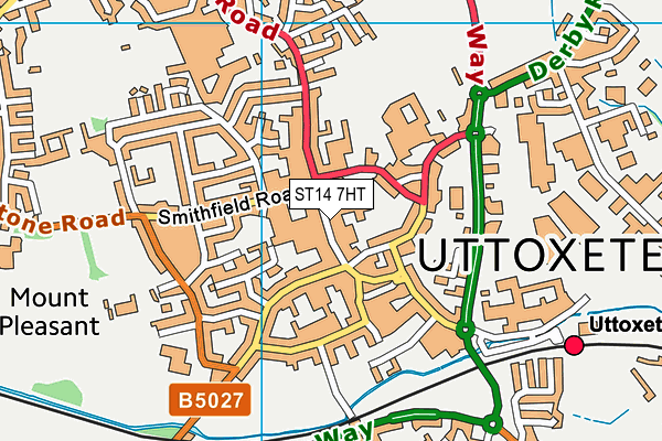 Map of MALTINGS GARAGE (UTTOXETER) LIMITED at district scale