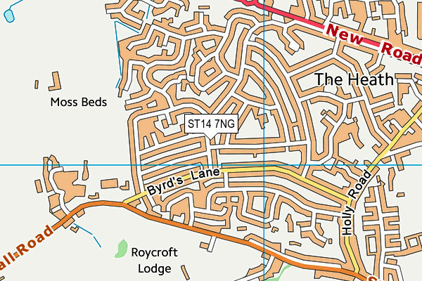 ST14 7NG map - OS VectorMap District (Ordnance Survey)
