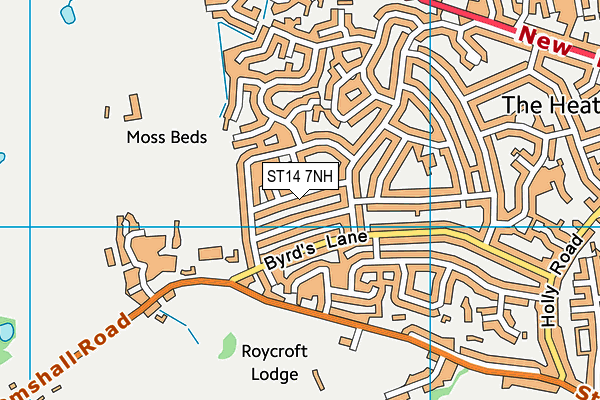 ST14 7NH map - OS VectorMap District (Ordnance Survey)