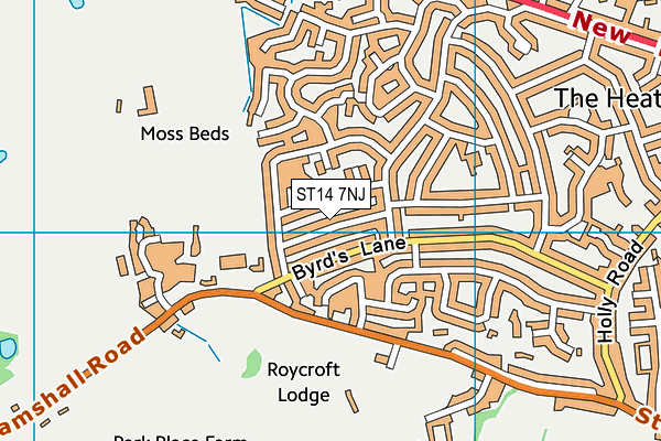 ST14 7NJ map - OS VectorMap District (Ordnance Survey)