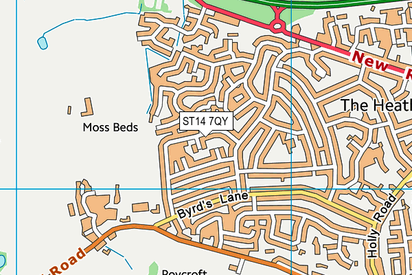 ST14 7QY map - OS VectorMap District (Ordnance Survey)