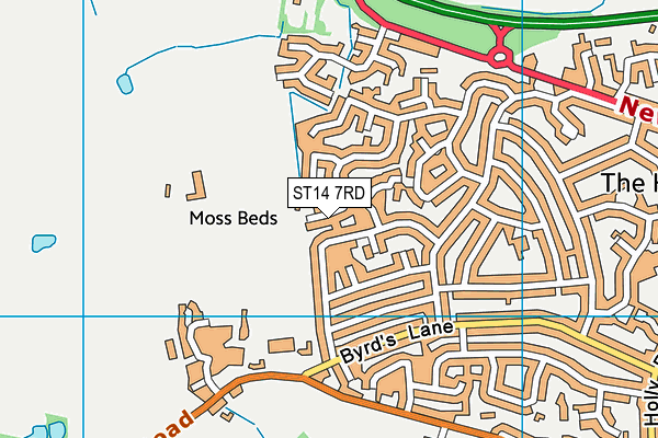 ST14 7RD map - OS VectorMap District (Ordnance Survey)