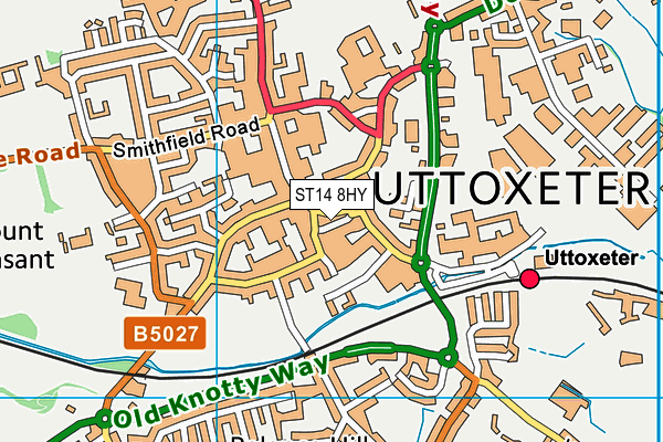 Map of FOODBOX UTTOXETER 1 LTD at district scale