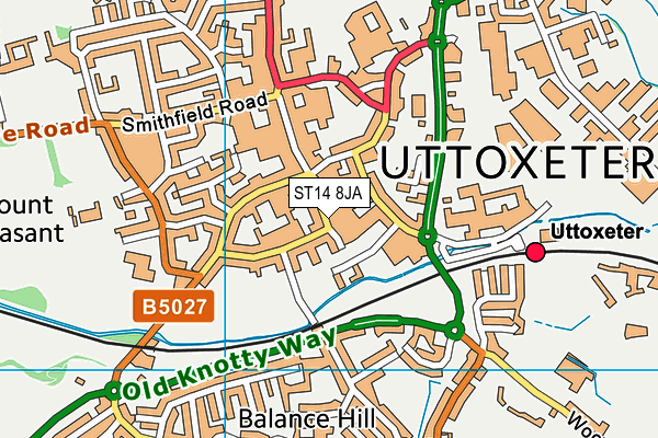 Map of A & G UTTOXETER TURNAROUND LIMITED at district scale