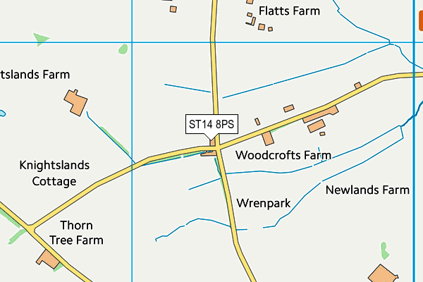 ST14 8PS map - OS VectorMap District (Ordnance Survey)