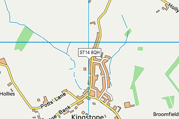 ST14 8QH map - OS VectorMap District (Ordnance Survey)
