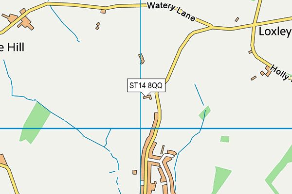 ST14 8QQ map - OS VectorMap District (Ordnance Survey)