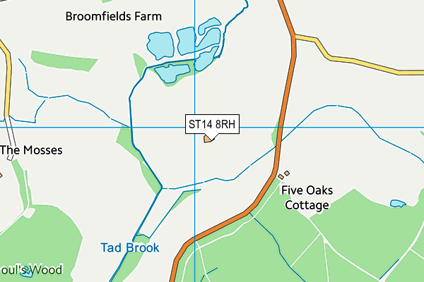ST14 8RH map - OS VectorMap District (Ordnance Survey)