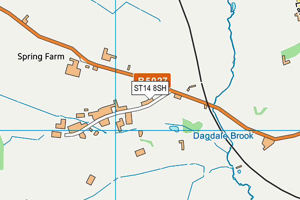 ST14 8SH map - OS VectorMap District (Ordnance Survey)