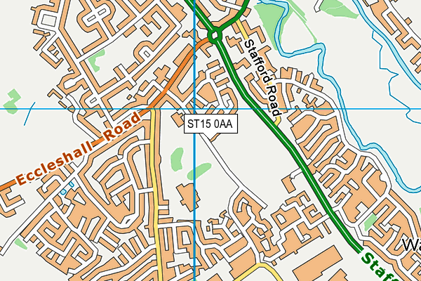Tilling Drive map (ST15 0AA) - OS VectorMap District (Ordnance Survey)