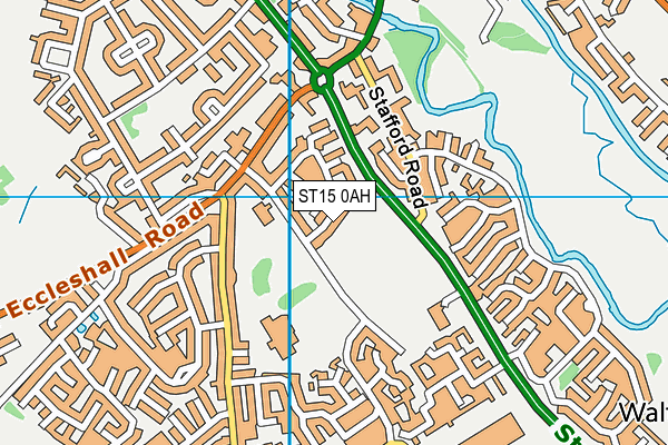 ST15 0AH map - OS VectorMap District (Ordnance Survey)