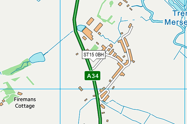 ST15 0BH map - OS VectorMap District (Ordnance Survey)