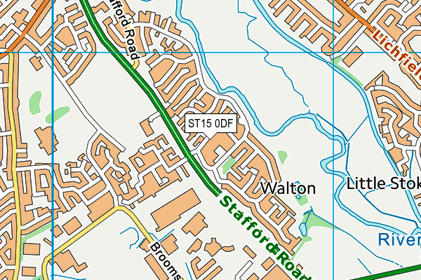 ST15 0DF map - OS VectorMap District (Ordnance Survey)