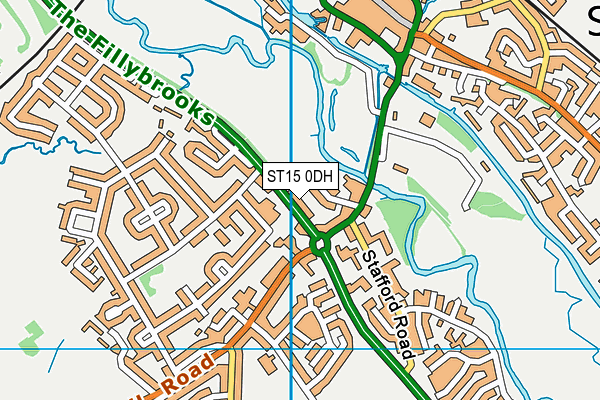 ST15 0DH map - OS VectorMap District (Ordnance Survey)