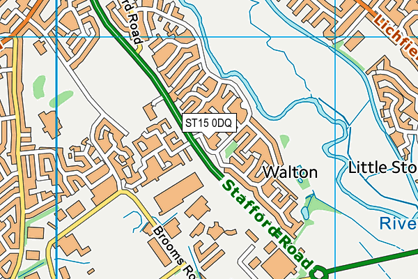 ST15 0DQ map - OS VectorMap District (Ordnance Survey)