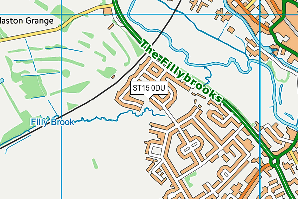ST15 0DU map - OS VectorMap District (Ordnance Survey)