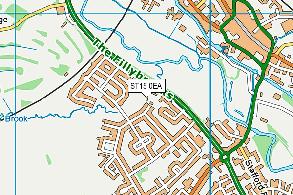 ST15 0EA map - OS VectorMap District (Ordnance Survey)