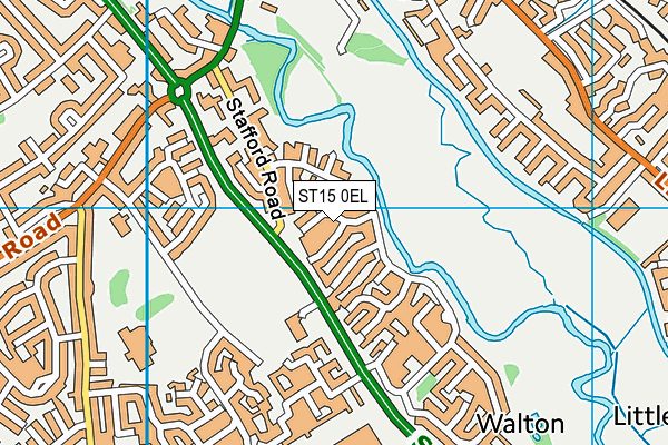ST15 0EL map - OS VectorMap District (Ordnance Survey)