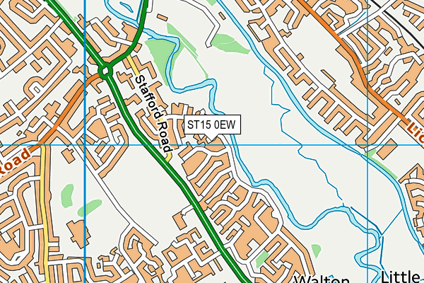 ST15 0EW map - OS VectorMap District (Ordnance Survey)