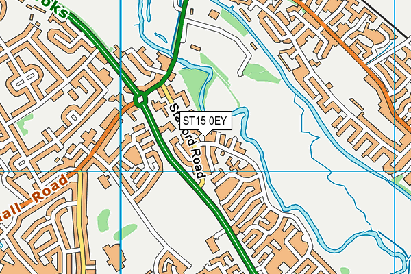 ST15 0EY map - OS VectorMap District (Ordnance Survey)