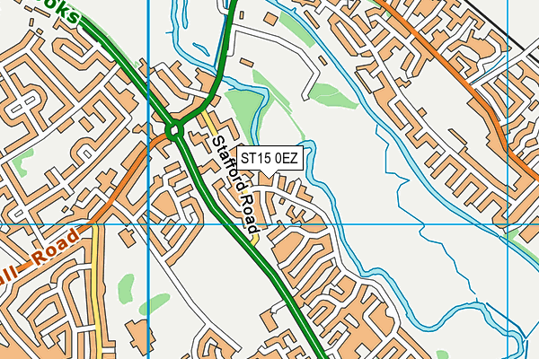 ST15 0EZ map - OS VectorMap District (Ordnance Survey)