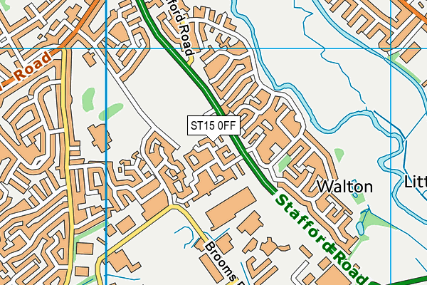 ST15 0FF map - OS VectorMap District (Ordnance Survey)