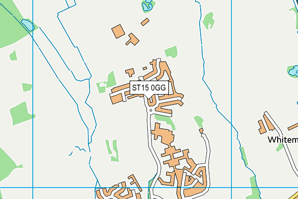 ST15 0GG map - OS VectorMap District (Ordnance Survey)