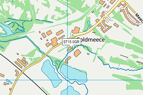 ST15 0GR map - OS VectorMap District (Ordnance Survey)