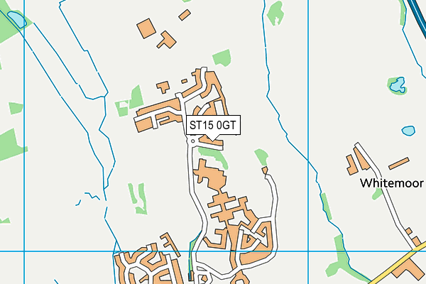 ST15 0GT map - OS VectorMap District (Ordnance Survey)