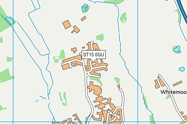 ST15 0GU map - OS VectorMap District (Ordnance Survey)