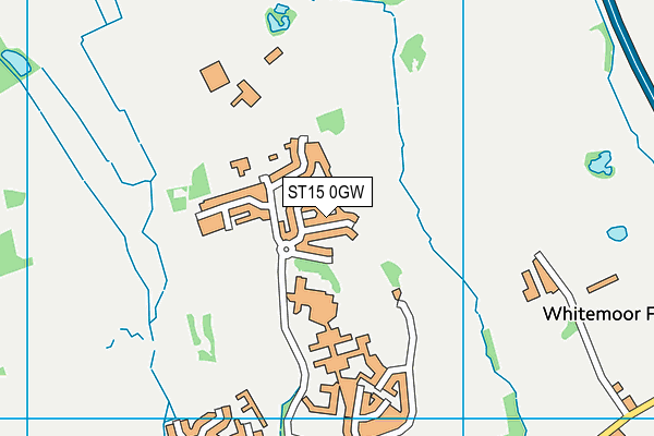 ST15 0GW map - OS VectorMap District (Ordnance Survey)