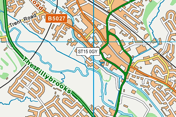 ST15 0GY map - OS VectorMap District (Ordnance Survey)