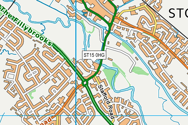 ST15 0HG map - OS VectorMap District (Ordnance Survey)