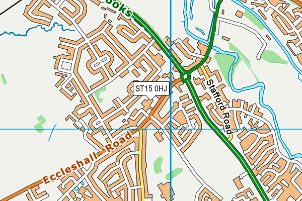 ST15 0HJ map - OS VectorMap District (Ordnance Survey)
