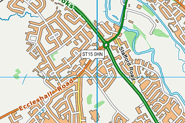 ST15 0HN map - OS VectorMap District (Ordnance Survey)