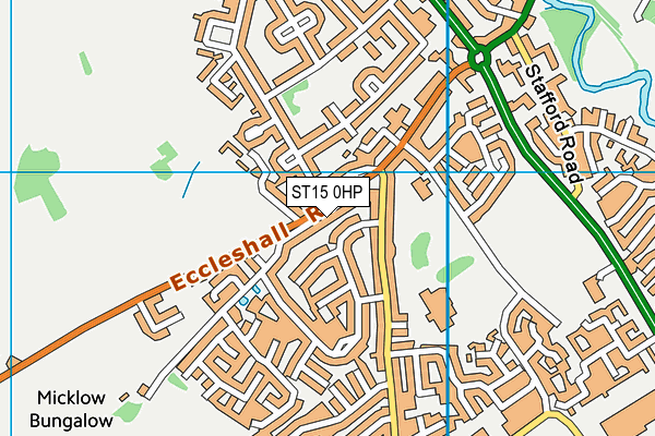 ST15 0HP map - OS VectorMap District (Ordnance Survey)