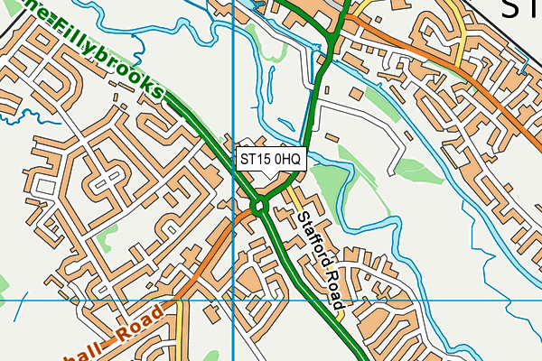 ST15 0HQ map - OS VectorMap District (Ordnance Survey)