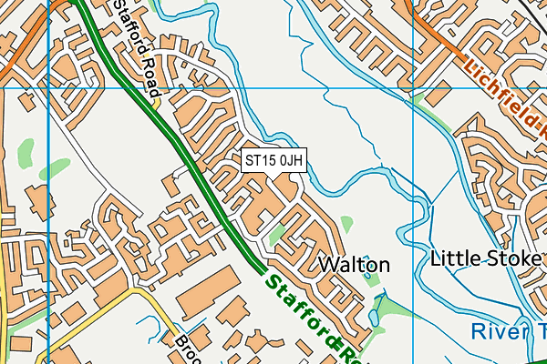 ST15 0JH map - OS VectorMap District (Ordnance Survey)