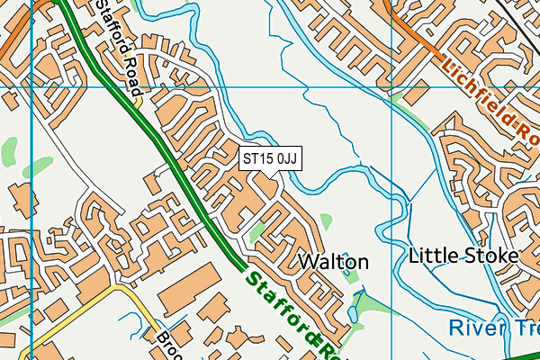 ST15 0JJ map - OS VectorMap District (Ordnance Survey)