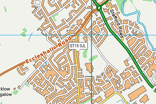 ST15 0JL map - OS VectorMap District (Ordnance Survey)