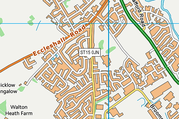 ST15 0JN map - OS VectorMap District (Ordnance Survey)